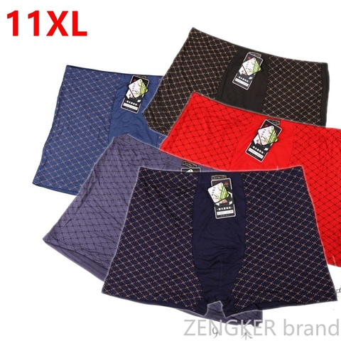 Bóxer sin mosca para hombre talla grande y grande ropa interior masculina extragrande talla grande pantalones sin mangas 11x 9XL 10XL ► Foto 1/3