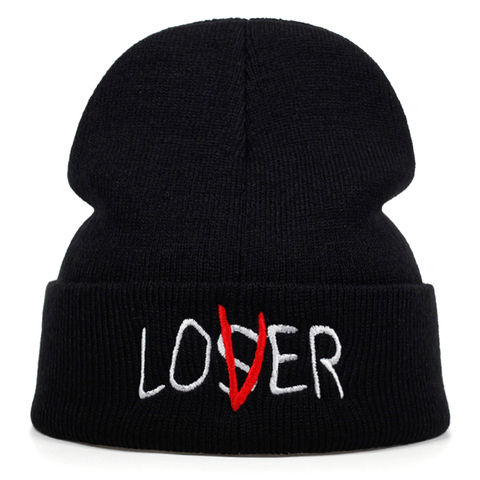 Marca loser bordado sombrero de invierno para hombres Skullies gorros de moda para mujer gorra caliente Unisex elástico gorro de punto ► Foto 1/6