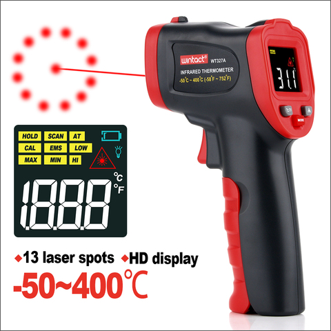 Termómetro infrarrojo RZ, medidor de temperatura sin contacto, pistola 0-600C, pirómetro láser Industrial portátil para exteriores ► Foto 1/6