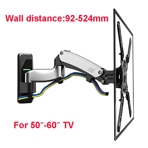 Soporte de montaje en pared de TV por Plasma NB F500, resorte de Gas de 50-60 pulgadas, LED, soporte de carga máxima de 14-23kg, VESA, 400x400mm ► Foto 1/6