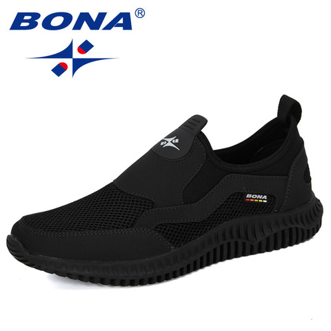 BONA-zapatos transpirables de malla para hombre, calzado informal superligero, Tenis masculinos, 2022 ► Foto 1/6
