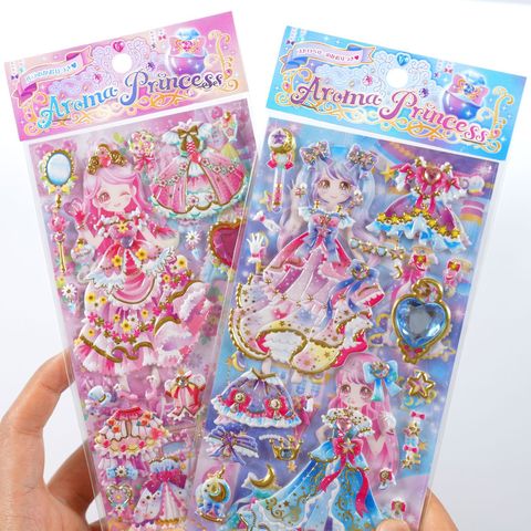 Pegatinas coreanas 3D de doble capa para ropa de princesa, pegatinas de papelería Kawaii para álbum de recortes, pegatina de decoración artesanal, novedad ► Foto 1/5