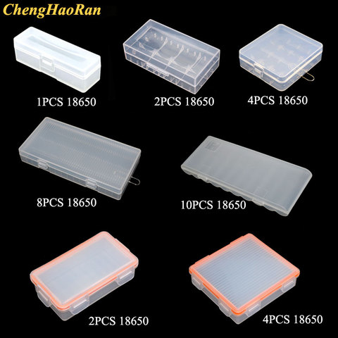 Cajas de almacenamiento de batería de plástico duro 18650, soporte con Clip para 4x16340 1/2/4/8 18650, fundas impermeables de batería recargable ► Foto 1/6