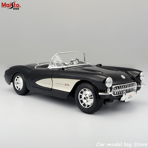 Maisto 1:18 1957 Chevrolet Corvette fundición coche en miniatura de aleación clásico decoración colección regalo ► Foto 1/1