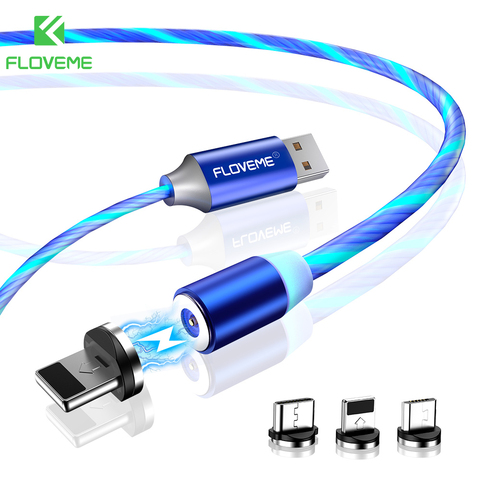 Cable magnético de luz LED para móvil, Cable USB tipo C para xiaomi, Huawei, Samsung, iPhone 12 y 11 ► Foto 1/6