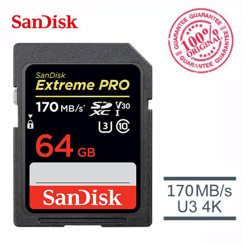 SanDisk-tarjeta de memoria Extreme Pro/Ultra flash U3/U1, tarjeta sd de 32GB, 128GB, 64GB, 256GB, 16GB, tarjeta de vídeo SD SDXC, SDHC, para cámara ► Foto 1/6