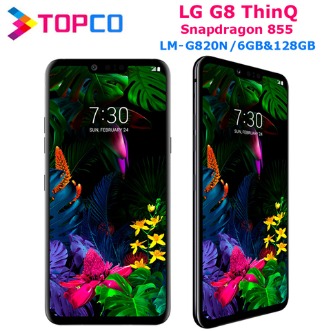 LG-teléfono inteligente G8 ThinQ LM-G820N, Original, libre, LTE, Android, Snapdragon 855, Octa Core, 6,1 pulgadas, 6GB RAM, 128GB rom, cámaras triples, reconocimiento de huella dactilar, NFC ► Foto 1/6