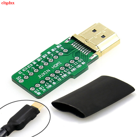 Cltgxdd 1 Uds DIY compatible con HDMI soldadura Jack macho de 19 Pin conector para cables chapado en oro reparación macho Tubo Termocontraíble ► Foto 1/4