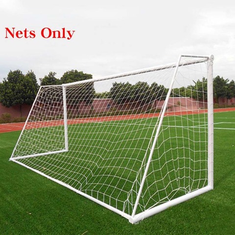 Red de fútbol de tamaño completo para postes de portería de fútbol Junior entrenamiento deportivo 1,8 M X 1,2 M 3M X 2M Red de fútbol de alta calidad ► Foto 1/6