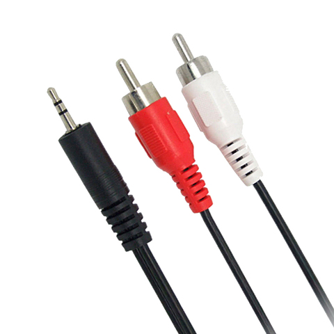 Conector de 3,9 pies y 3,5mm a doble 2 RCA, Cable macho, divisor de Audio estéreo para PC, Aux a 2 RCA, Cables de Audio de 1,2 m ► Foto 1/3