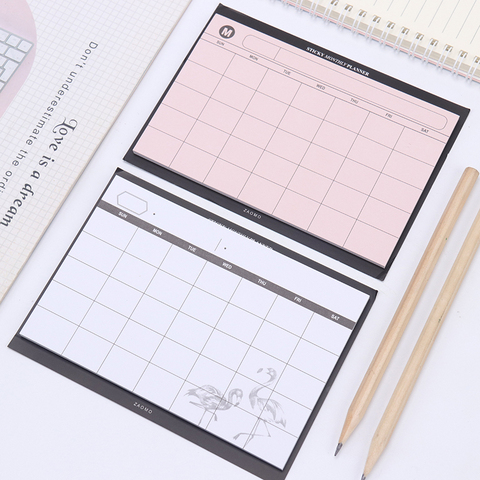 Libro planificador semanal Simple creativo, 1 unidad/30 hojas, horario de escritorio, Plan de mes, Plan de resumen de oficina ► Foto 1/6