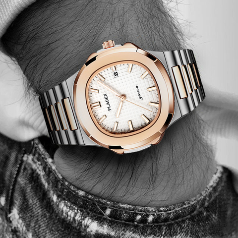 PLADEN-relojes de cuarzo de lujo para hombre, reloj de moda Geneva, de diseñador, Patek Nautilus, informal, de calidad, resistente al agua hasta 30M ► Foto 1/5