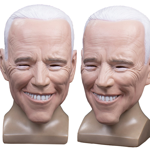 Joe Biden-mascarilla para Cosplay, máscaras de cascos para Halloween, máscara para fiesta, accesorios para Cosplay, campaña de elección del Presidente, 2022 ► Foto 1/1