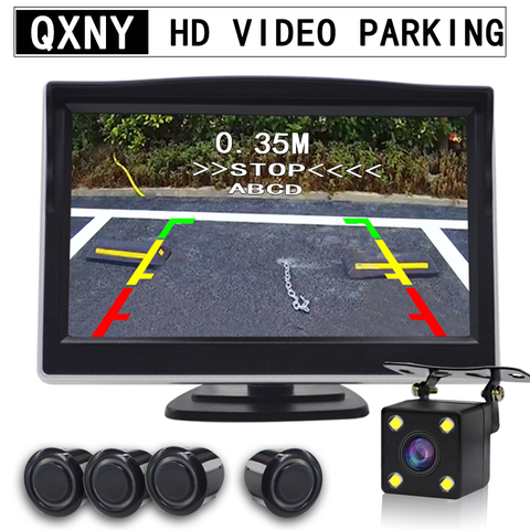 Sensor de aparcamiento con vídeo para coche, Radar de respaldo automático, pantalla de asistencia y alarma de aumento que muestra la distancia ► Foto 1/6