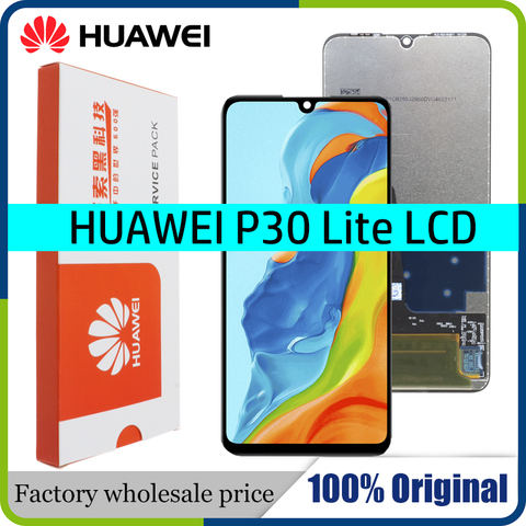 Pantalla LCD Original con marco para HUAWEI P30 Lite, 6,15 