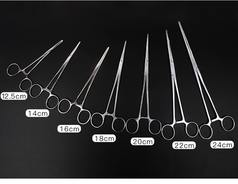 La supervivencia de acero inoxidable curvado de punta y de punta recta pinzas abrazaderas con fijación de fórceps hemostáticos Arterial fórceps ► Foto 1/6