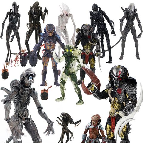 Aliens NECA del depredador figura juguetes selva demonio cazador alienígena Neomorph con huevo de insecto criatura paquete estatua PVC muñeca modelo ► Foto 1/6