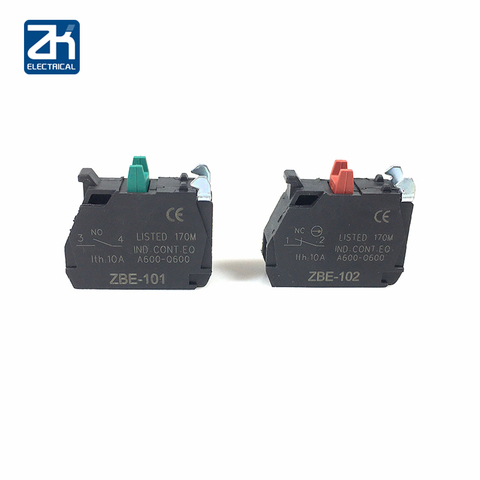 Interruptor de botón, bloque de contacto Zbe-101 No / Zbe-102 Nc Xb4/xb5, 10 Uds. ► Foto 1/5