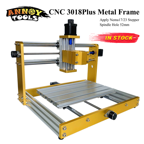 CNC 3018 actualización 3018 más marco de Metal aplicar Nema17/23 paso 52mm eje CNC enrutador de madera, fresadora Pcb, grabado en Metal ► Foto 1/6