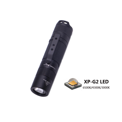 Manta Ray S1 negro mini portátil pequeño penholder LED linterna, CREE XPG2 LED interior, op reflector,HA-III,AA/14500 batería ► Foto 1/6