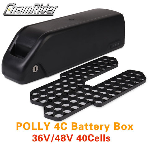 Funda de batería Polly 4C, carcasa de batería de bicicleta eléctrica, tubo de bajada, 21700 celdas, 10S4P, 13S3P, tiras de níquel ► Foto 1/6