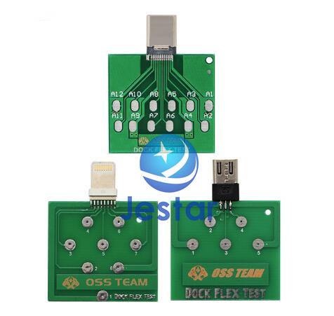 Placa de prueba Micro USB PCB para reparación de teléfonos inteligentes, probador de carga flexible para iPhone android tipo-c, 3 unids/lote ► Foto 1/4