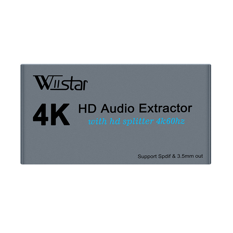 Extractor de Audio HD 4K con divisor HD +, convertidor de Audio con SPDIF + Jack estéreo de 3,5mm, HDMI, divisor compatible con 1x2 ► Foto 1/6