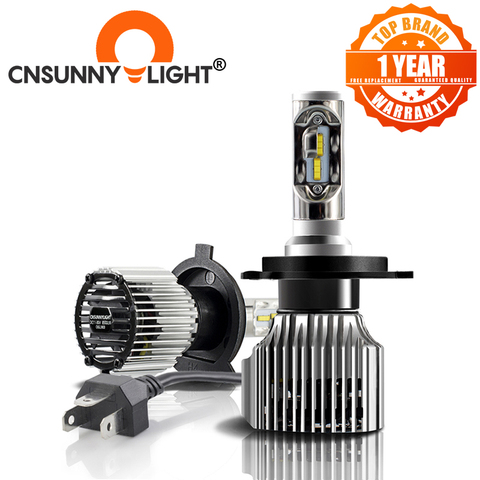 CNSUNNYLIGHT coche LED H4 compacto faro H7 H11 9005 HB3 9006 HB4 H1 Auto bombillas 5500K Turbo Flip Led 8500lm H8 880 H27 lámpara de la niebla ► Foto 1/6