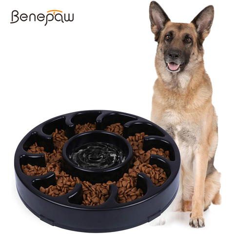 Benepaw-cuenco de alimentación lenta para perros pequeños, medianos y grandes, duradero, respetuoso con el medio ambiente, antideslizante, para comer cachorros ► Foto 1/6