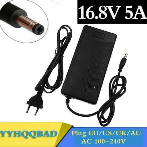 Cargador de batería de litio para bicicleta eléctrica, 16,8 V, 14,4 V, 5A, CC de 5,5 MM x 2,1 MM para cargador de batería de 14,4 v y 14,8 v, enchufe de la UE/AU/US/UK ► Foto 1/1