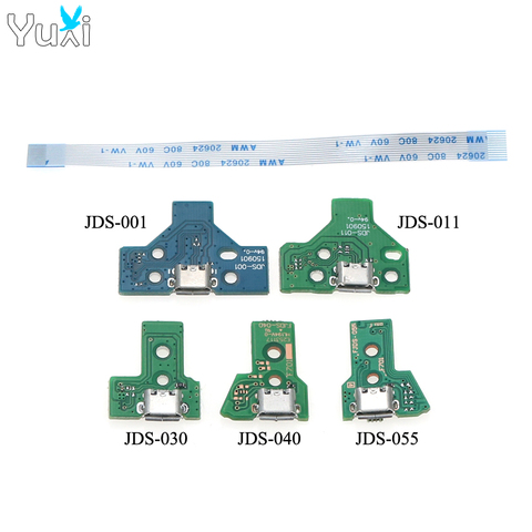 YuXi-controlador de carga para PS4 Pro Slim, placa de circuito de puerto de conexión, JDS 001 011 030 040 055 con Cable flexible de alimentación de 12 14 pines ► Foto 1/6