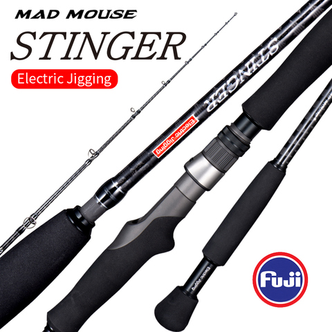 MADMOUSE Stinger-piezas completas de fuji, varilla de pesca en el océano, Jigging eléctrica, 1,9 M, peso de plantilla de 300g, 400g, lanzamiento de barco, novedad de Japón ► Foto 1/6