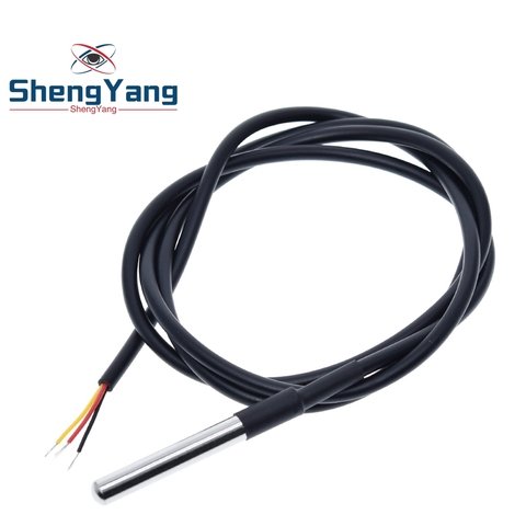 ShengYang-Paquete de acero inoxidable DS18b20, sonda de temperatura resistente al agua, sensor de temperatura 18B20 para arduino ► Foto 1/6