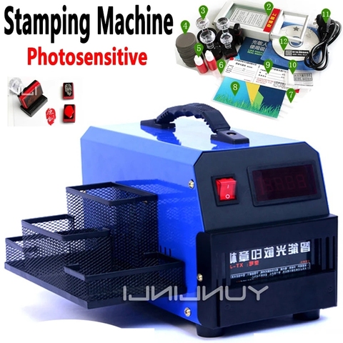 Fotosensible estampado Digital de la máquina de la exposición, lámparas de Flash pequeña máquina de sello de negocios sellos haciendo sello XT-J3 ► Foto 1/6