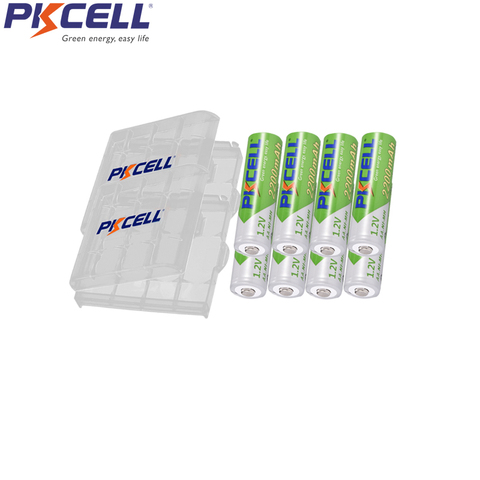 PKCELL-pilas recargables AA de 1,2 V y 2200MAH, baterías de baja autodescarga para cámara y 2 uds, con soporte para funda de batería, 8 Uds. ► Foto 1/6