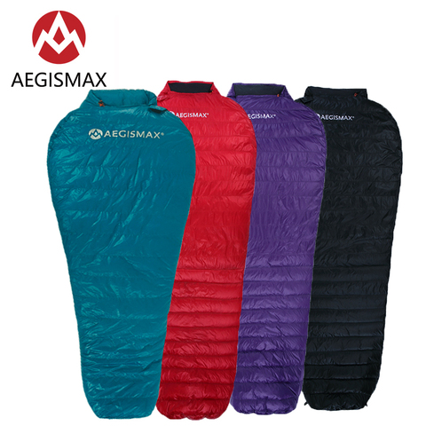 AEGISMAX-NANO tienda de campaña para exteriores, ultraliviana, saco de dormir de tres estaciones de ganso blanco para momia, bolsa de Nylon portátil con empalme ► Foto 1/6