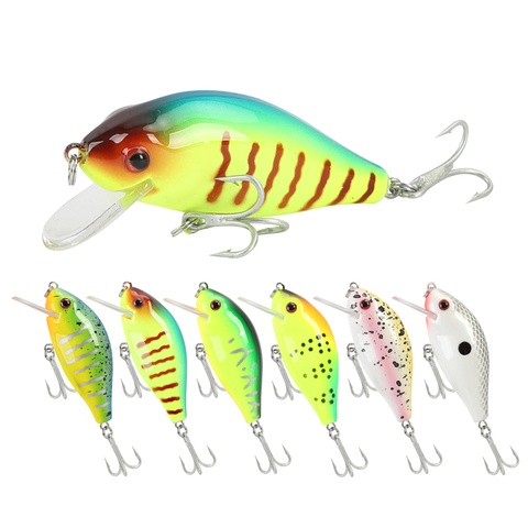 1pc Minnow Señuelos de Pesca 5g 5,5 cm duro cebo bajo 3D ojos artificiales gancho agudo Crankbait trucha abordar atraer ► Foto 1/5