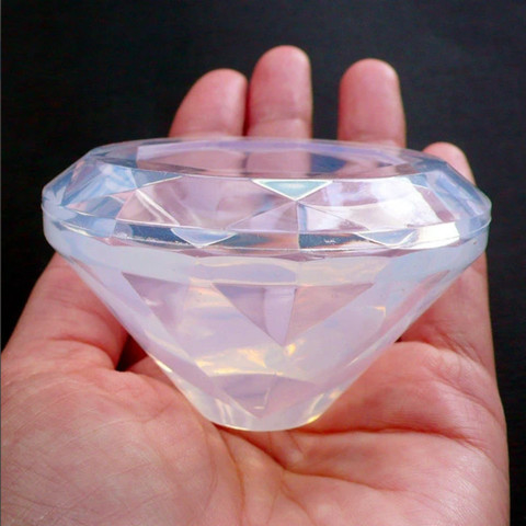 Molde de silicona de diamante 3D grande, molde suave y transparente de resina UV, suministros de artesanía Kawaii, molde para joyería de alta calidad ► Foto 1/6