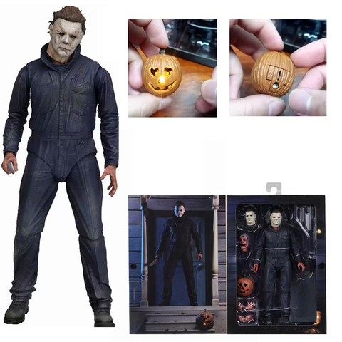 Michael Myers-figura de acción Original de Halloween, Ultimate Michael Myers, muñeca de juguete de PVC, regalo de Navidad para niños ► Foto 1/6