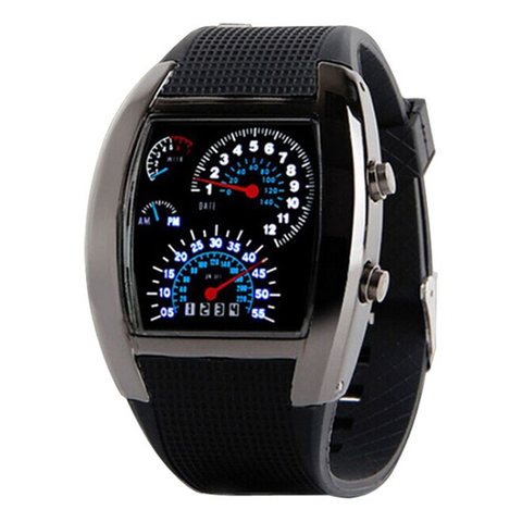 Reloj de pulsera con pantalla Digital LED, reloj de pulsera deportivo con pantalla Digital de silicona para el salpicadero de hombre y mujer ► Foto 1/6