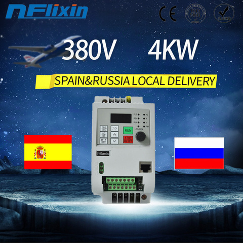 Controlador de frecuencia Variable, inversor de Motor VFD 380, 4kW, CA 380V, kW, kW, 2kW, 4kW, 5kW y 7,5 kW, controlador de velocidad trifásico ► Foto 1/5