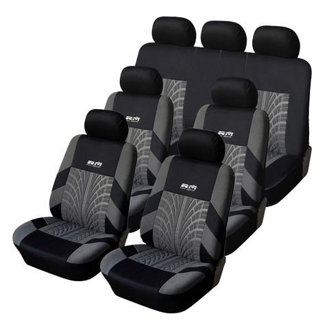 7 Uds. De fundas de asiento de coche, tela de poliéster Universal, compatible con la mayoría de fundas de coches, Protector de asiento de coche ► Foto 1/6