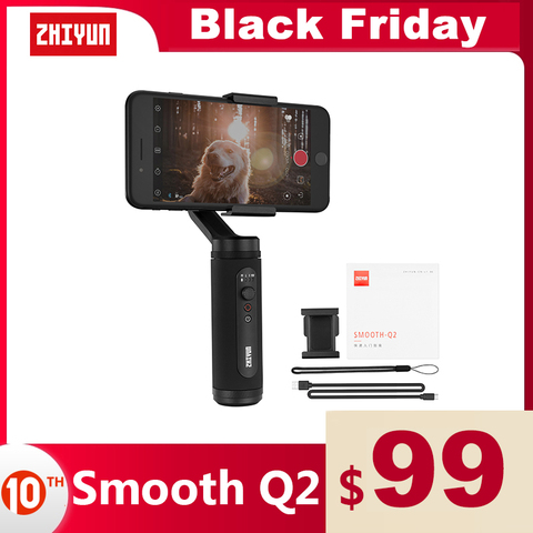 ZHIYUN SMOOTH Q2 Cardán ZHIYUN oficial , 3 ejes, tamaño bolsillo, estabilizador de mano para Smartphone iPhone, Samsung, HUAWEI, Xiaomi Vlog ► Foto 1/6