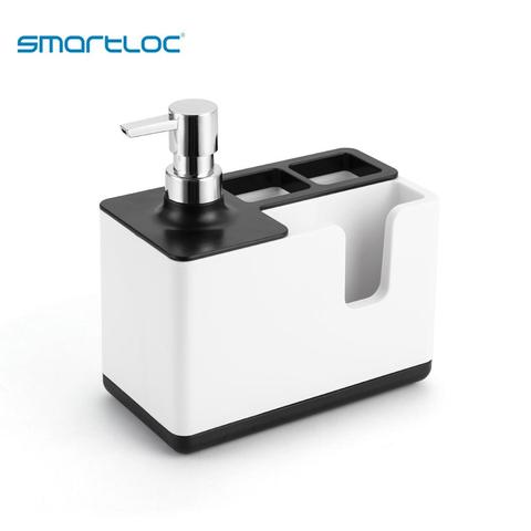 Smartloc dispensador de jabón líquido de plástico para manos, bomba, accesorios de baño, contenedor de almacenamiento, organizador, fregadero de cocina, botella de drenaje ► Foto 1/6