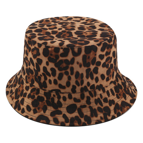 2022 estampado de leopardo sombrero de cubo sombrero de pescador de viaje al aire libre sombrero para el sol gorra sombreros para las mujeres, las mujeres sombreros en otoño e invierno Girls'Gifts ► Foto 1/6