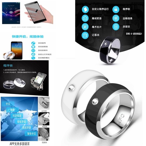 Anillo inteligente multifuncional NFC, accesorio para el dedo con tecnología Android, conexión inteligente ► Foto 1/6