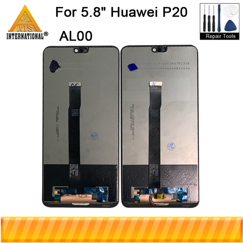 Pantalla LCD Original de 5,8 pulgadas para Huawei P20 AL00 P20 EML L29 L22 L09 AL0, Digitalizador de Panel táctil, botón de inicio de huella dactilar y herramientas ► Foto 1/6
