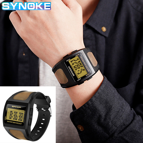 Deporte Hombre relojes de moda reloj de hombre con LED 5Bar impermeable reloj de pulsera hombre electrónica militar reloj Relogio Masculino ► Foto 1/6