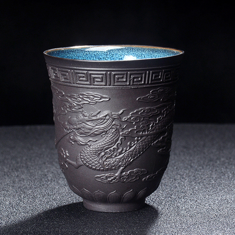 Taza de té de dragón y Fénix hecha a mano Kungfu, taza de té Pu'er, accesorios para tetera ► Foto 1/6