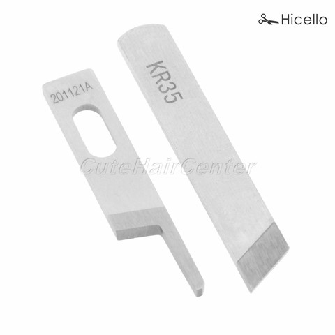 2 unids/set KR23 KR35 superior/Abajo cuchillo máquina de coser Overlock cuchillos de acero de tungsteno para Siruba Pegasus máquinas de coser Hicello ► Foto 1/6